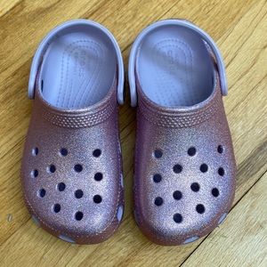 Crocs purple glitter size C10 new
